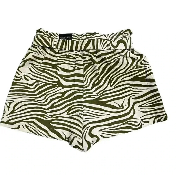 Stylish‎ Zebra Print High-Waisted Shorts with Tie Belt Summer Fashion F27 - Picture 2 of 6